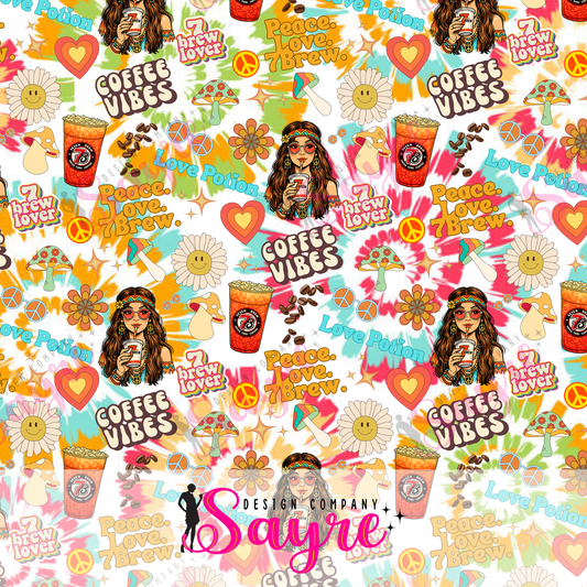 7Brew Hippie Seamless Digital File