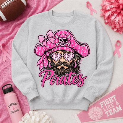 Team Customizable Ribbon Print Pink Out Tee/Crewneck Sweatshirt