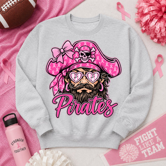 Team Customizable Ribbon Print Pink Out Tee