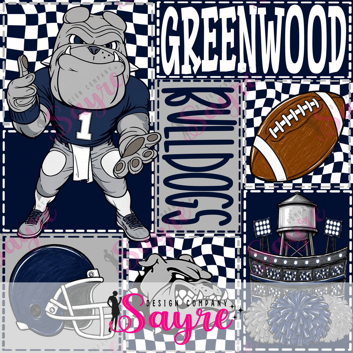 Home Team Bow Patchwork Romper