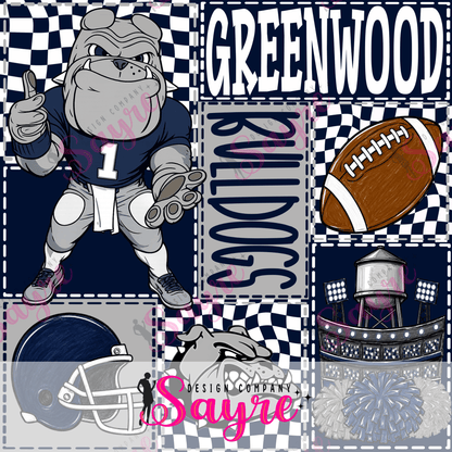 Home Team Bow Patchwork Romper
