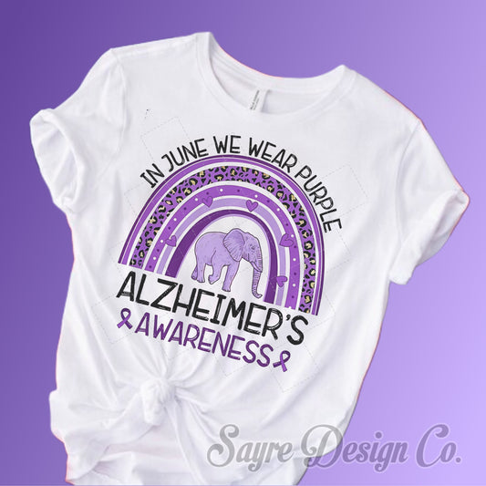 In June Elephant Alzheimer’s Awareness Tee 2t-Youth