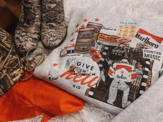 Marlboro Give ‘em Hell Vintage Collage Shirt/Long Sleeve/Crewneck/Hoodie