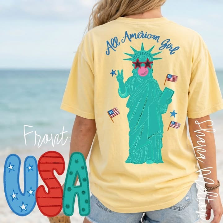 Statue of Liberty All American Girl Shirt/Tank