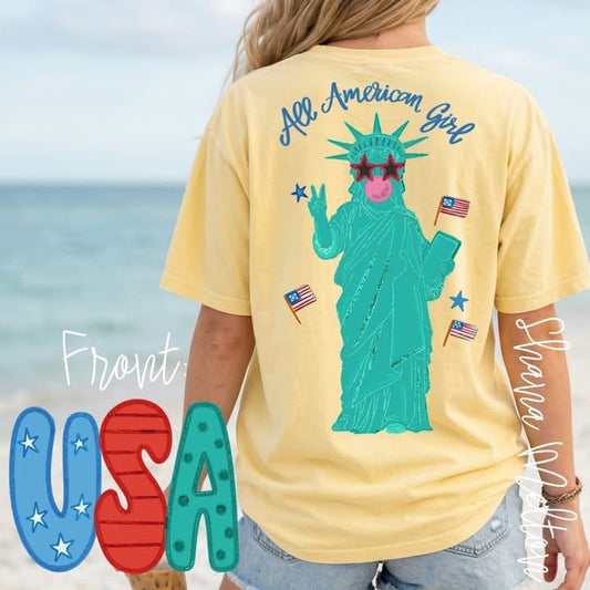 Statue of Liberty All American Girl Shirt/Tank