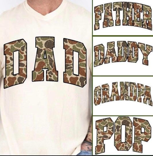 Camo Title Father’s Day Tee