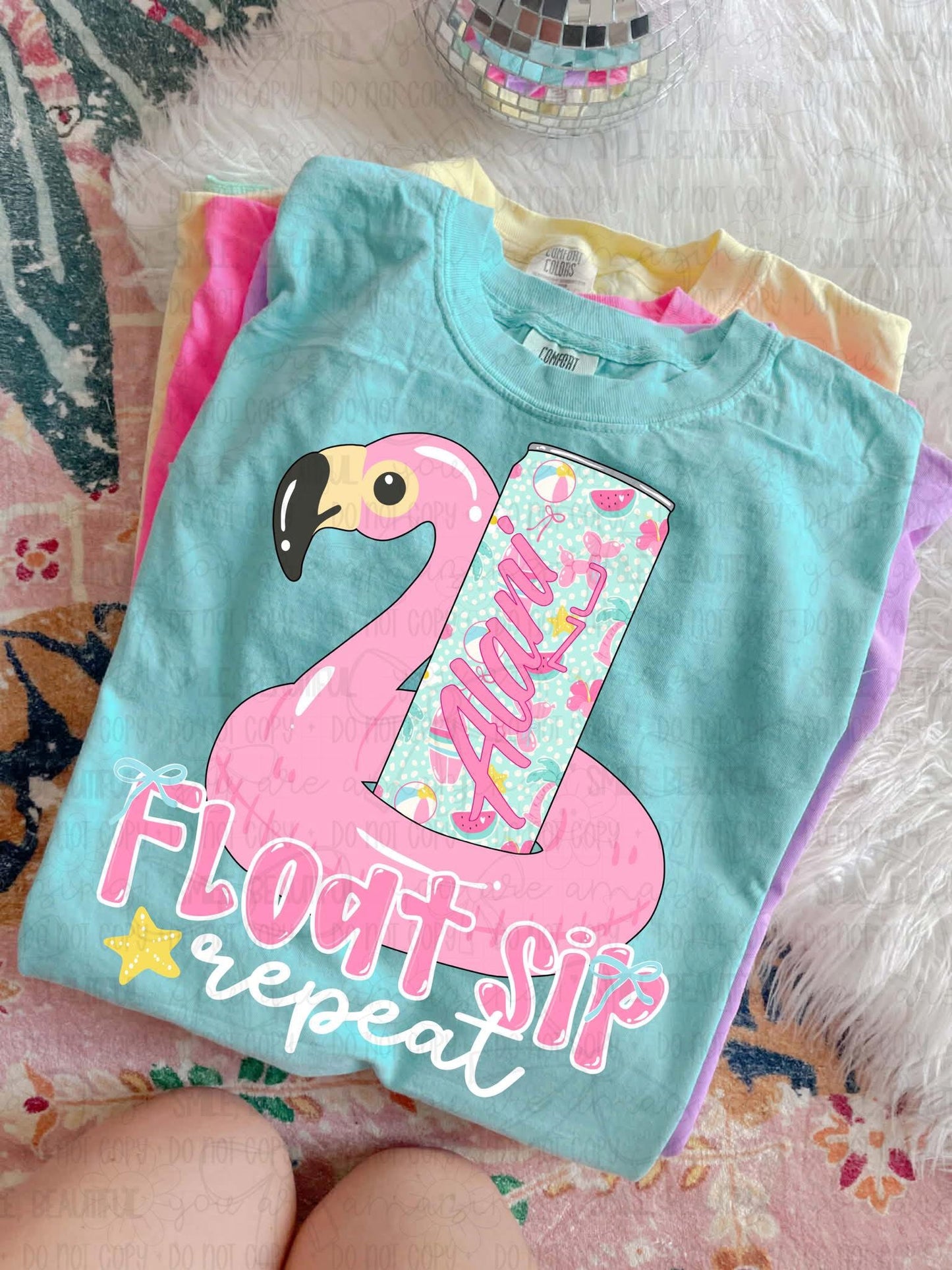Girly A Energy Float Sip Repeat Tee/Tank