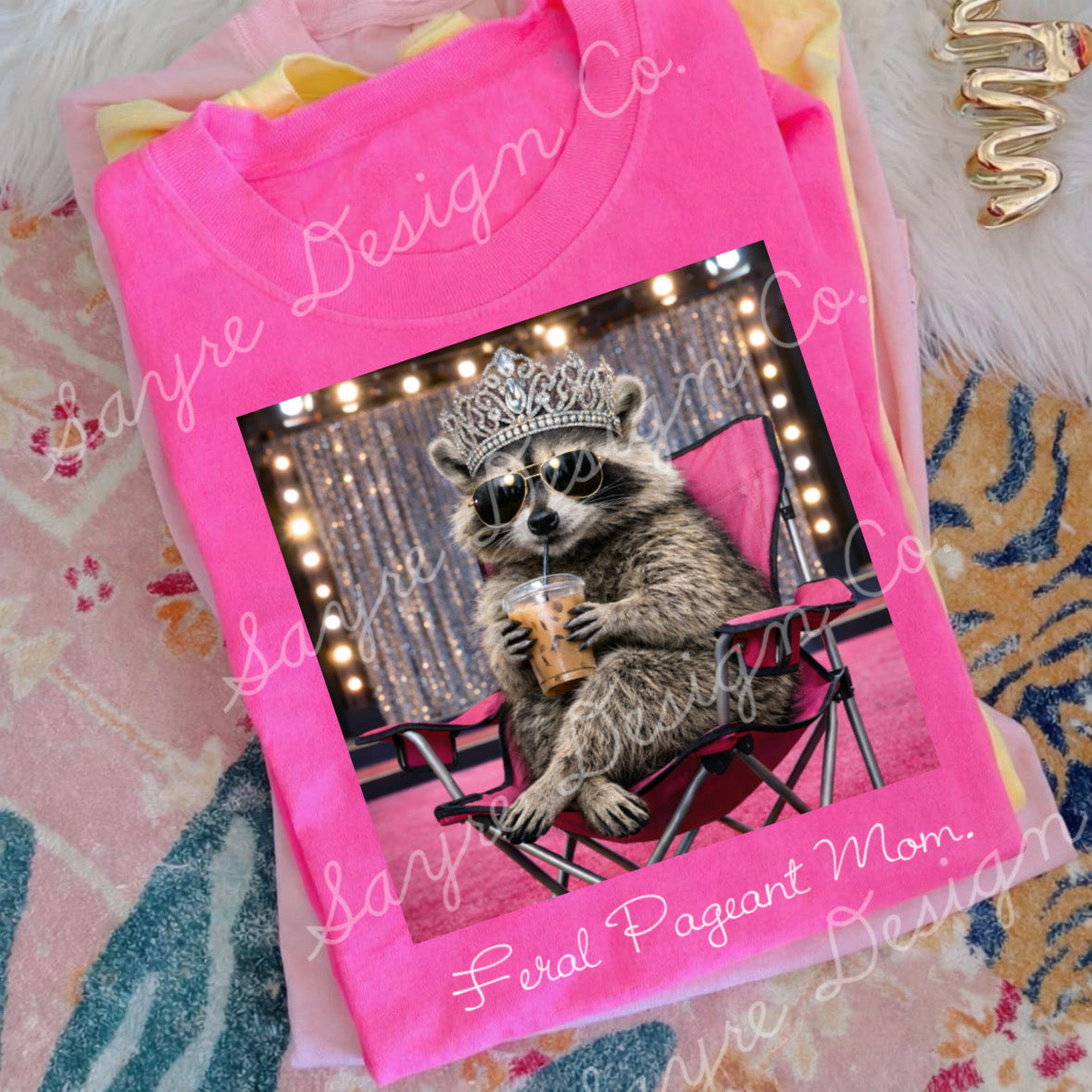 Customizable Feral Pageant Raccoon Shirt/Long Sleeve/Crewneck/Hoodie