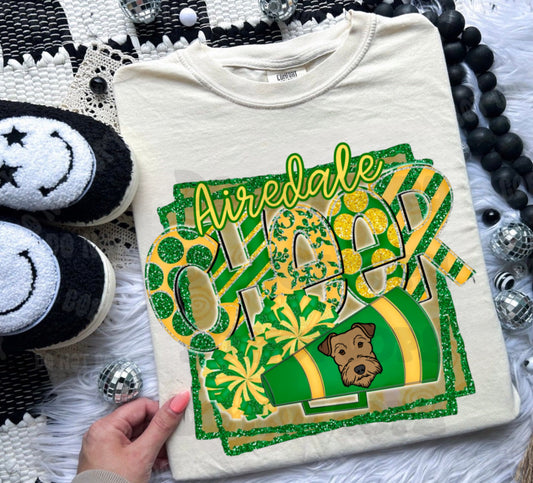 Alma Cheer Faux Glitter Shirt/Long Sleeve/Crewneck/Hoodie