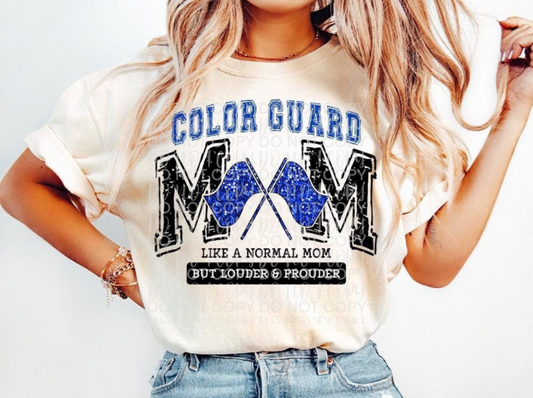 Color Customizable Cool Guard Mom Faux Glitter Tee/Sweatshirt/Hoodie