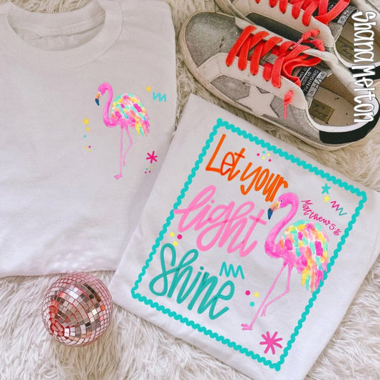 Flamingo Let Your Light Shine Tee/Tank