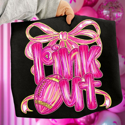 Faux Painted Bow Pink Out Tee/Sweatshirt/Hoodie