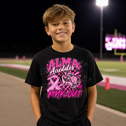 Customizable Checker Graffiti Pink Out Tee