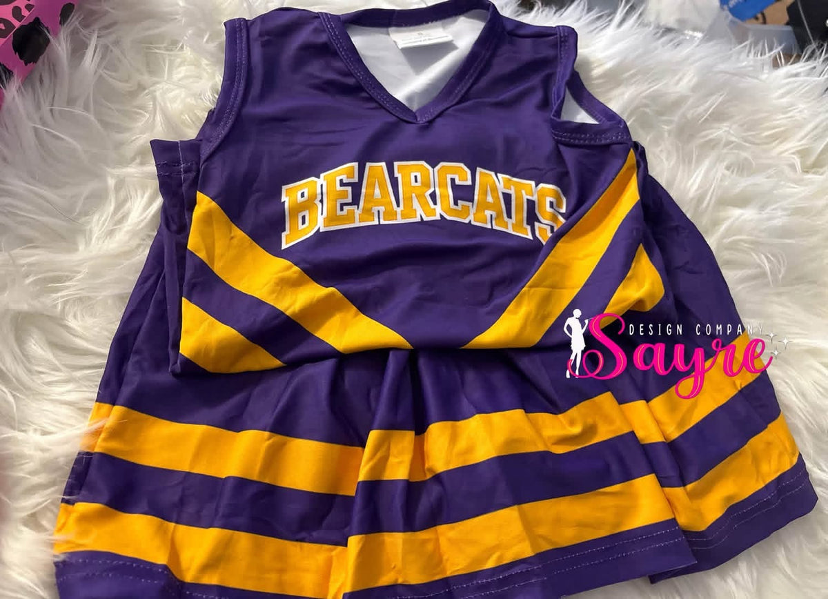 Customizable Striped Cheer Uniforms