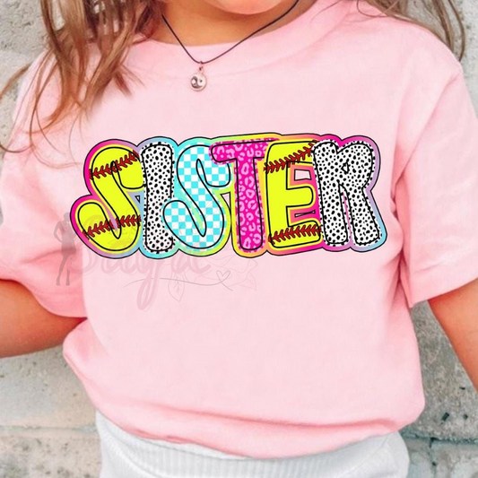 Softball Sister Tee- Youth