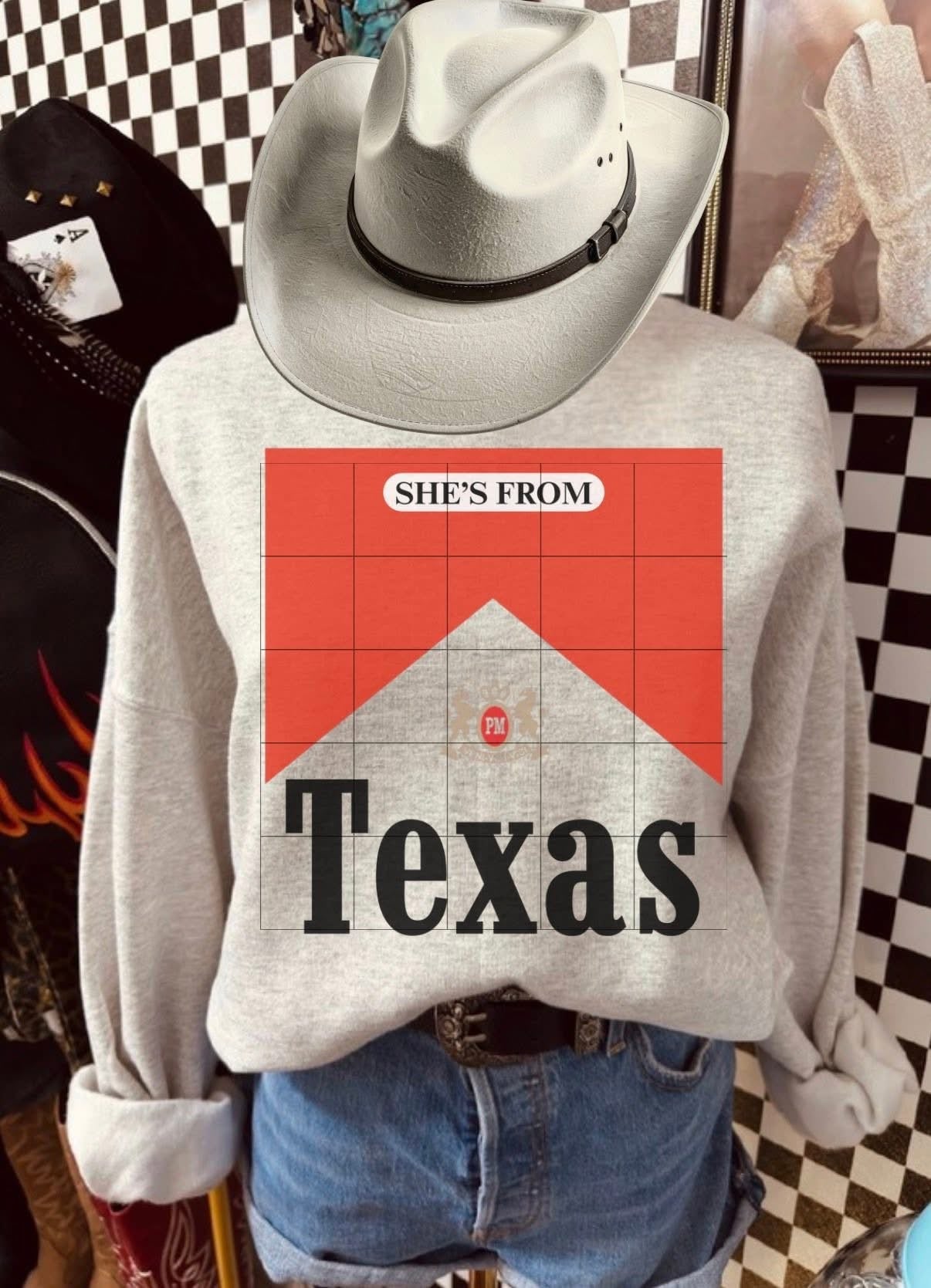 Deep V She’s From TX Shirt/Sweatshirt