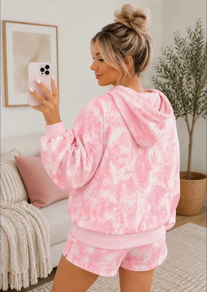 Pink Tie-Dye Lounge Set