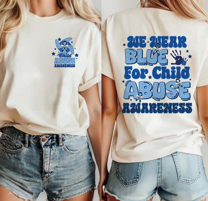 Wear Blue for Child Abuse Awareness Pinwheel Onesie/Shirt/Long Sleeve/Crewneck