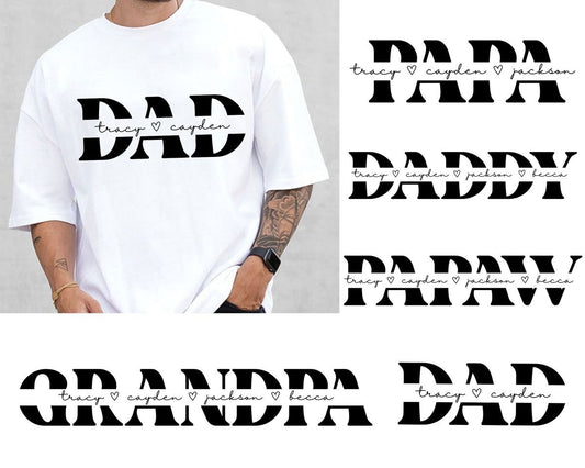 Customizable Title & Names Father’s Day Tee