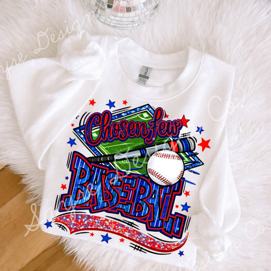 CF Hand Drawn Baseball Shirt/Long Sleeve/Crewneck/Hoodie