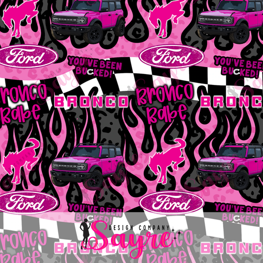 Pink Bronco Babe Seamless Digital File
