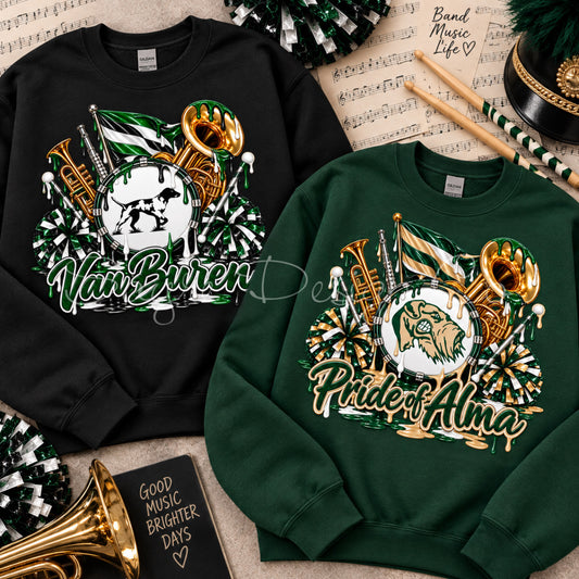 Customizable Marching Band Drip Shirt/Long Sleeve/Crewneck/Hoodie
