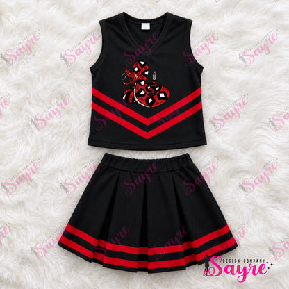 Customizable Striped Cheer Uniforms