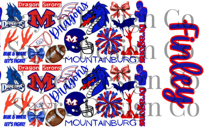 Mountainburg Dragons Name Bow Sayre Design Co.