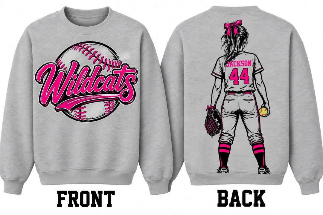 Customizable Sports Sweatshirt- Closes 10/8