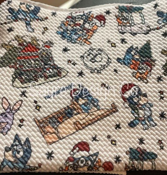Santa Bluey- Bullet Fabric *limited quantity*