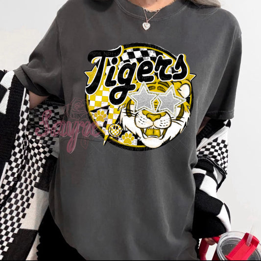 Yellow Tigers Retro Shirt/Long Sleeve/Crewneck/Hoodie