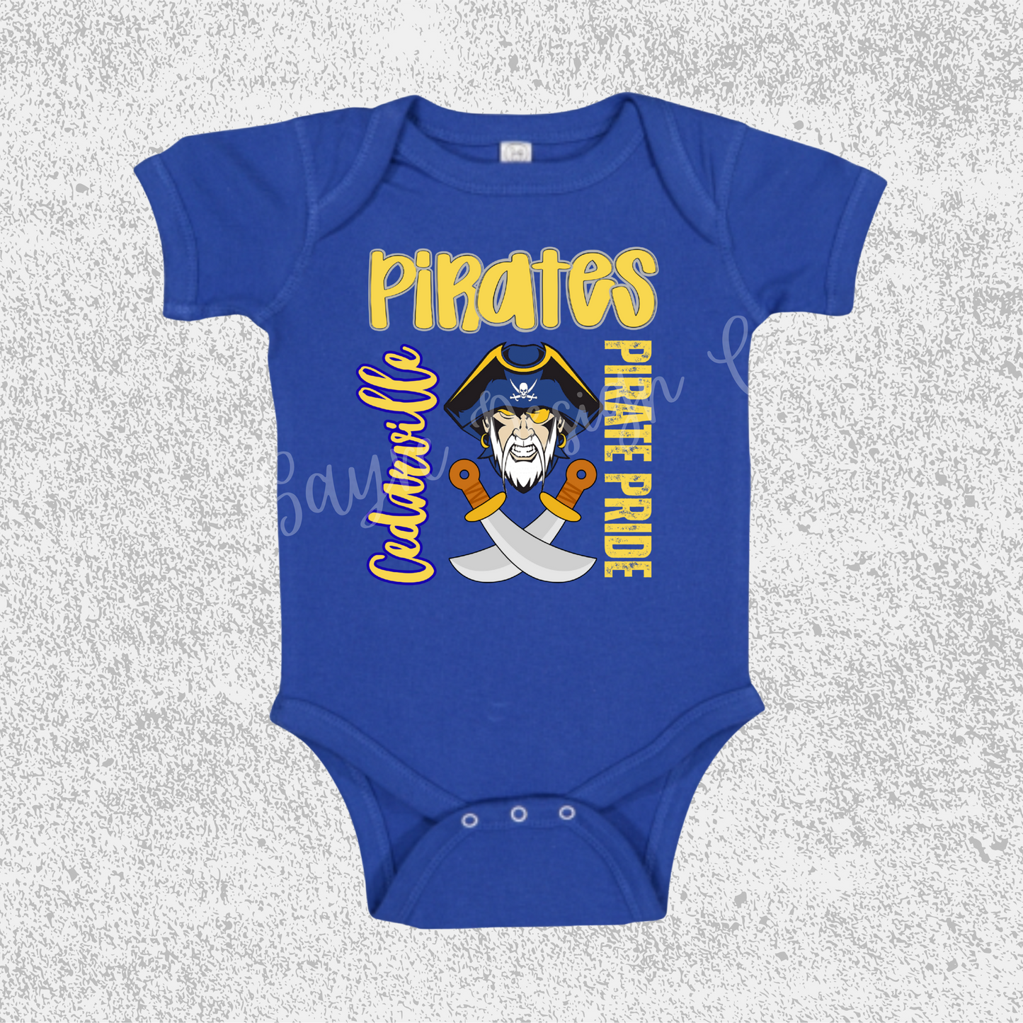 Cedarville Pirates Collage Onesie