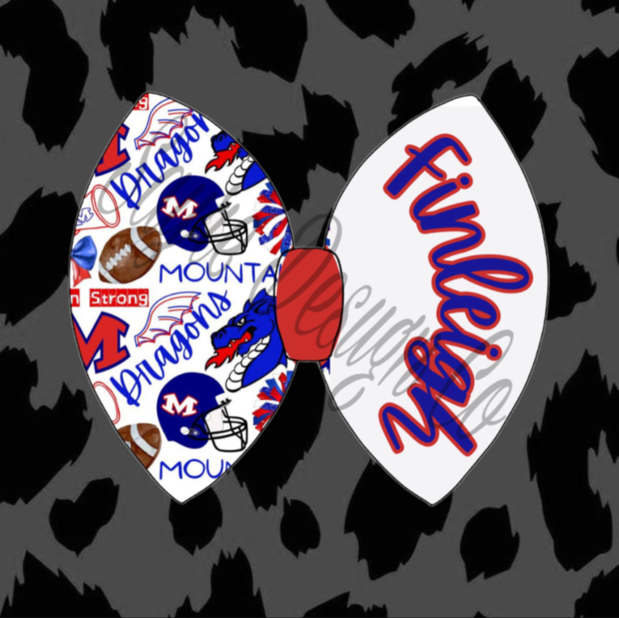 Mountainburg Dragons Name Bow Sayre Design Co.