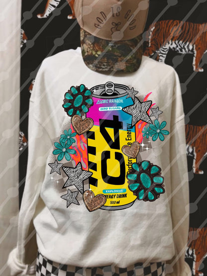 C4 Turquoise Pieces Tee/Sweatshirt