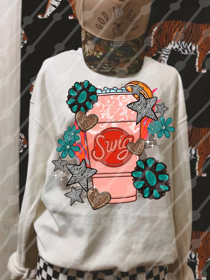 Swig Turquoise Pieces Tee/Sweatshirt