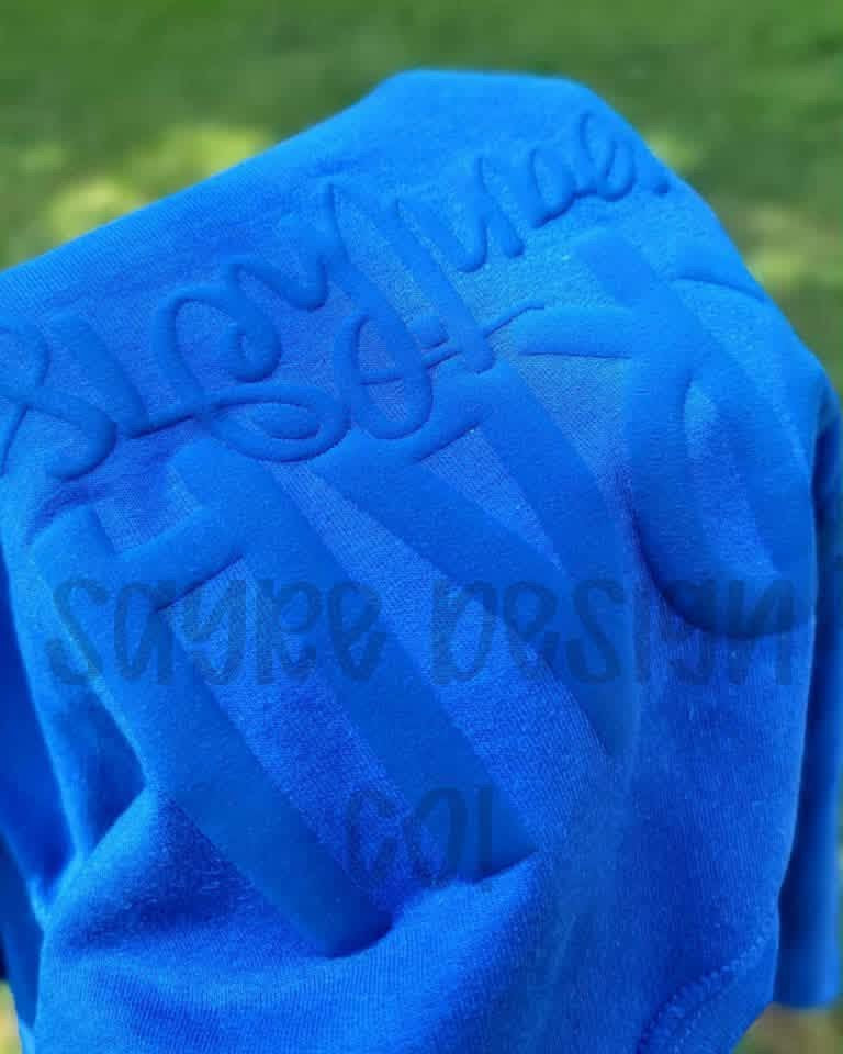 Faux Embossed (Puff Vinyl) Monochrome Tee/Sweatshirt/Hoodie- Closes 8/30!