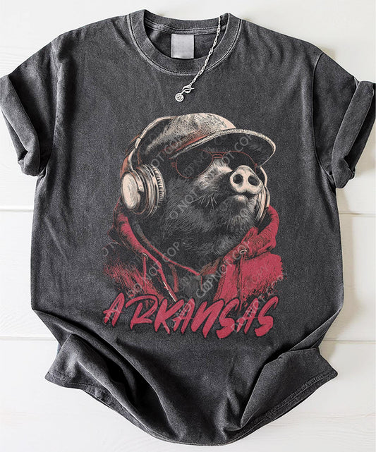 Razorback Hat & Headphones Shirt/Long Sleeve/Crewneck/Hood