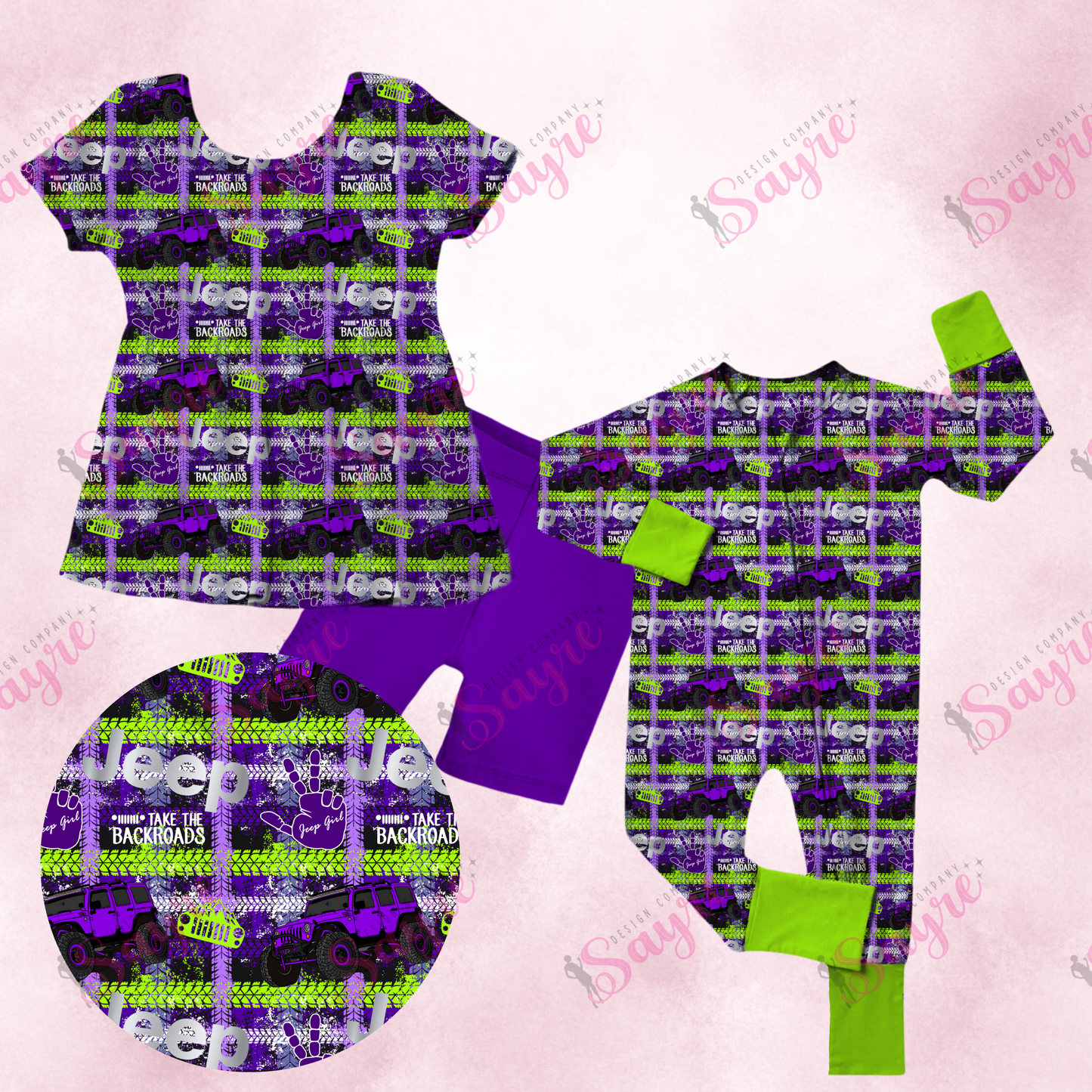 Purple Jeep Girl Sets