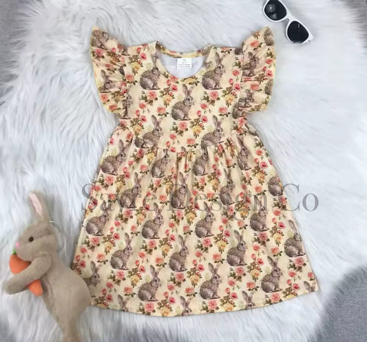 Vintage Bunny Floral Dress