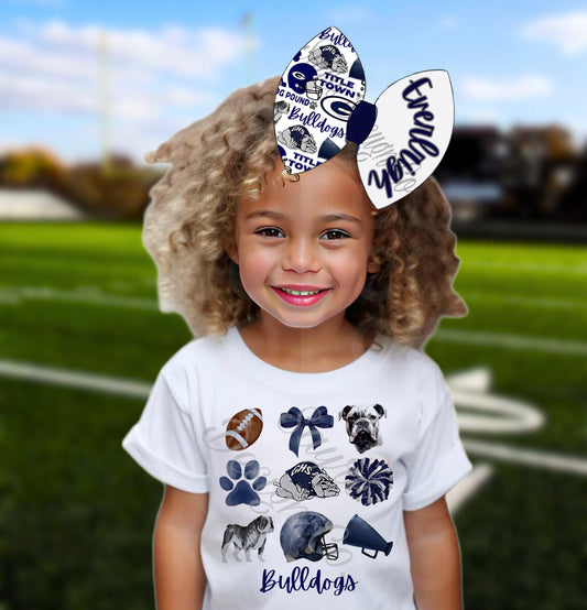 Bulldogs Coquette Shirt & Bow Set Sayre Design Co.