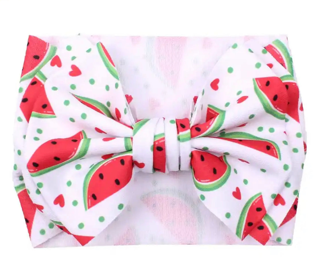White Watermelon 7” Bow Head-wrap Sayre Design Co.