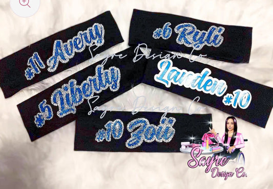 Custom Green Lightning Bow Headband