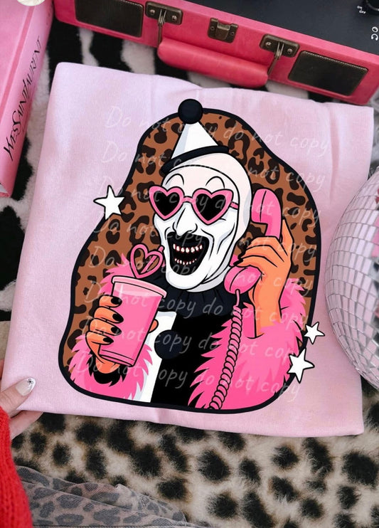Art the Clown Pink Shirt/Long Sleeve/Crewneck/Hoodie