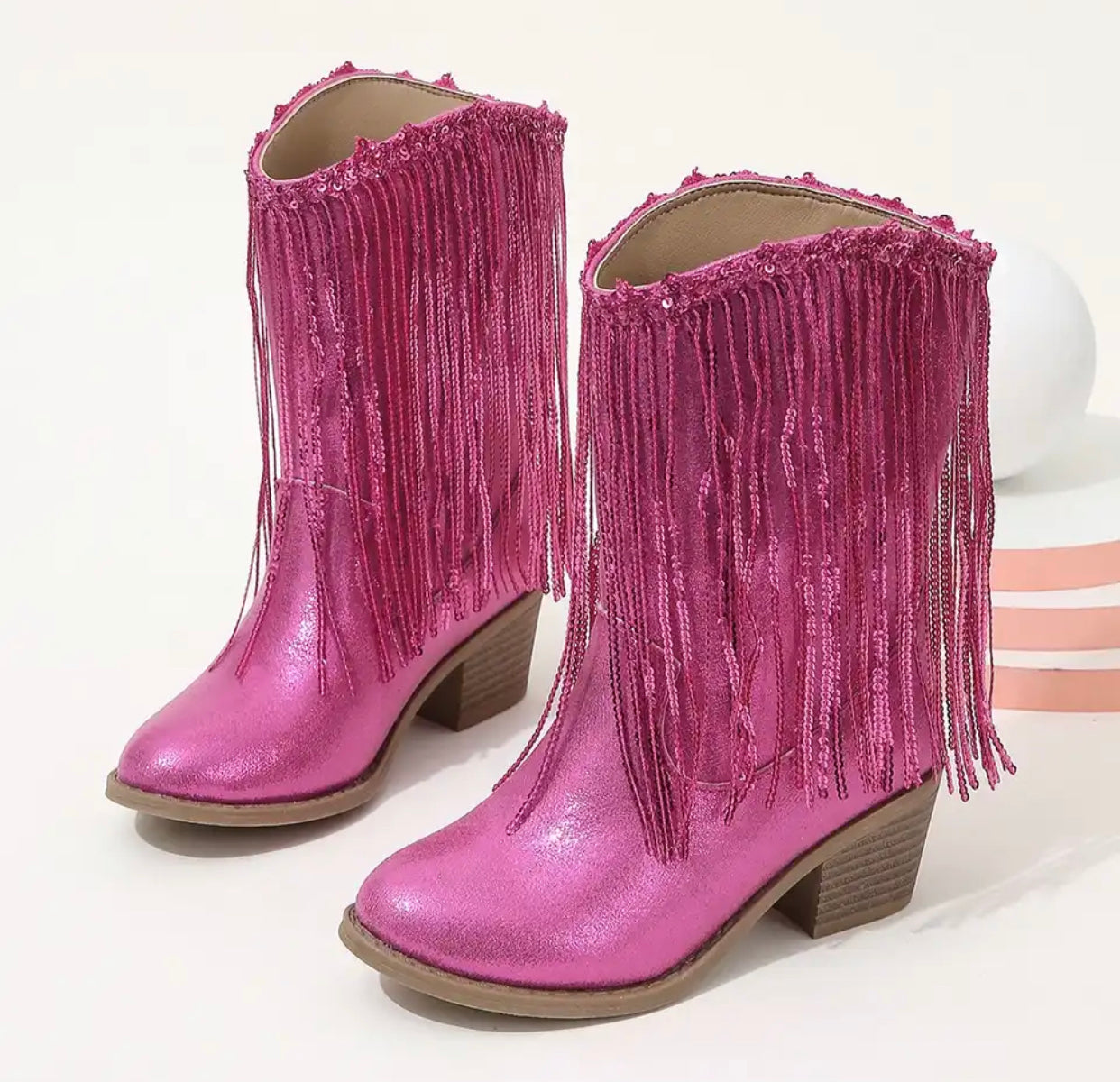 Dolly Fringe Sequin Boots Sayre Design Co.