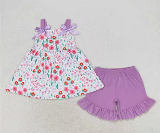 Lilac Floral Short Set