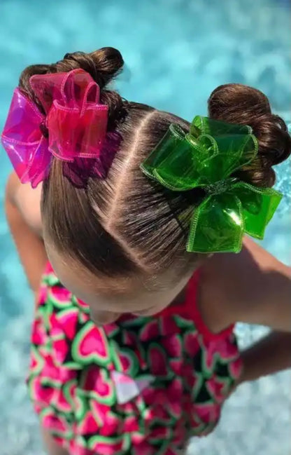 4” Teal Swim Bow Sayre Design Co.