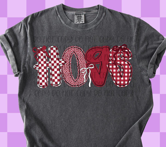 Hogs Spirit Text Shirt/Long Sleeve/Crewneck/Hood