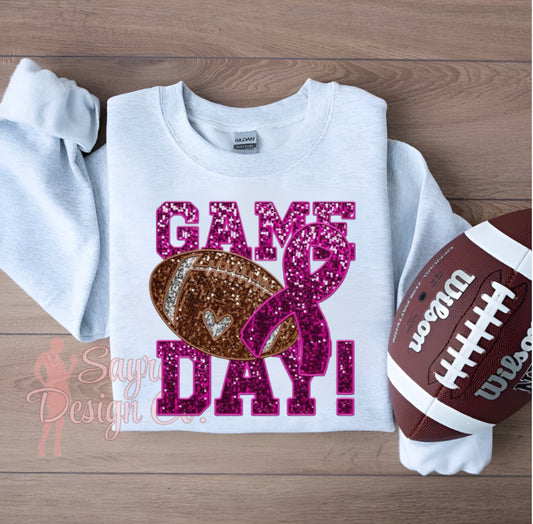 Faux Sequin Football Game Day-Youth Sayre Design Co.