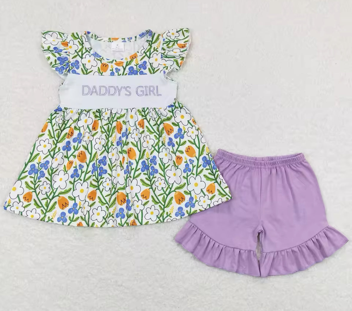 Lilac Floral Daddy’s Girl Short Set