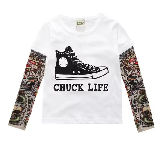 Chuck Life Tattoo Sleeve Shirt